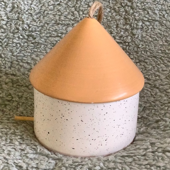 Ceramic Bird House NWT Speckled Glaze Crescent Enterprise Co. 5”x5”x6.75” - Picture 5 of 15